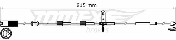 Výstražný kontakt, opotřebení obložení TOMEX Brakes